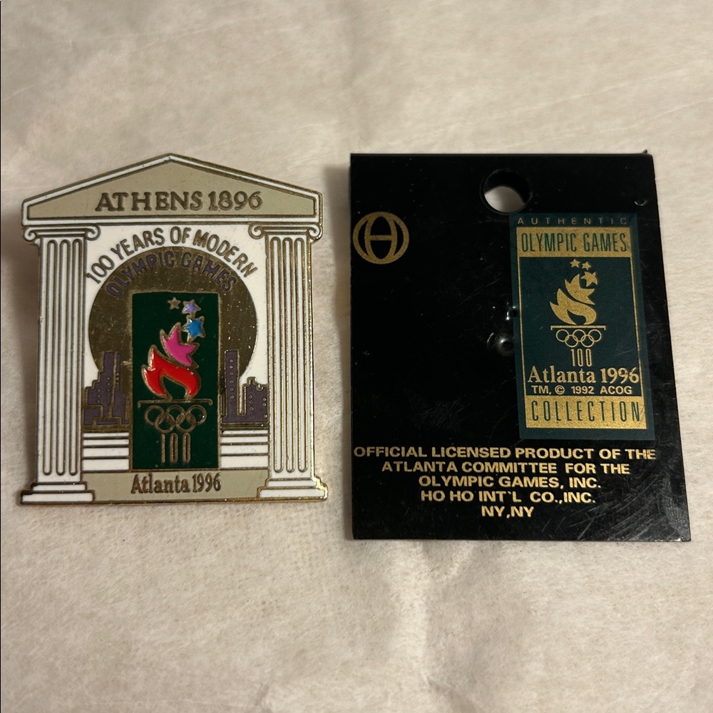 90s vintage Olympics Pin Olympic Games Commemorative Lapel Pin Atlanta Athens